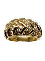 Laden Sie das Bild in den Galerie-Viewer, Bulgari Ring 750er Gelbgold mit Diamanten
