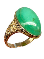 Laden Sie das Bild in den Galerie-Viewer, Ring 585er Gelbgold mit Chrysopras
