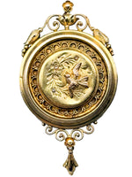 Laden Sie das Bild in den Galerie-Viewer, Anhänger/Brosche Gelbgold 14K mit Perlen
