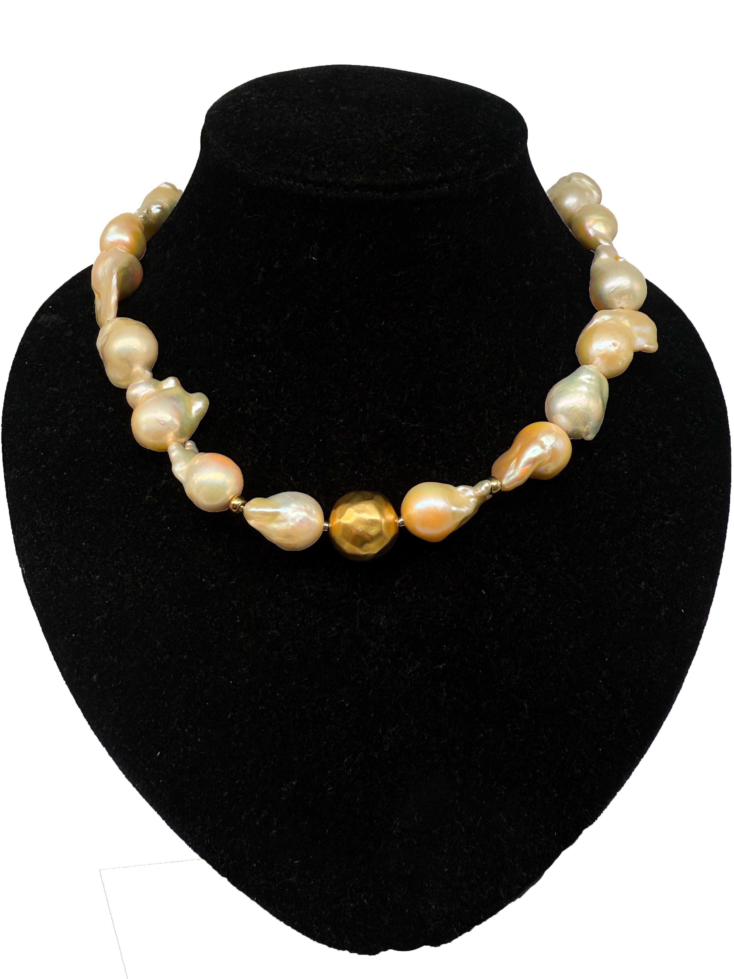Collier 750er Gelbgold mit Perlen