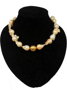 Collier 750er Gelbgold mit Perlen