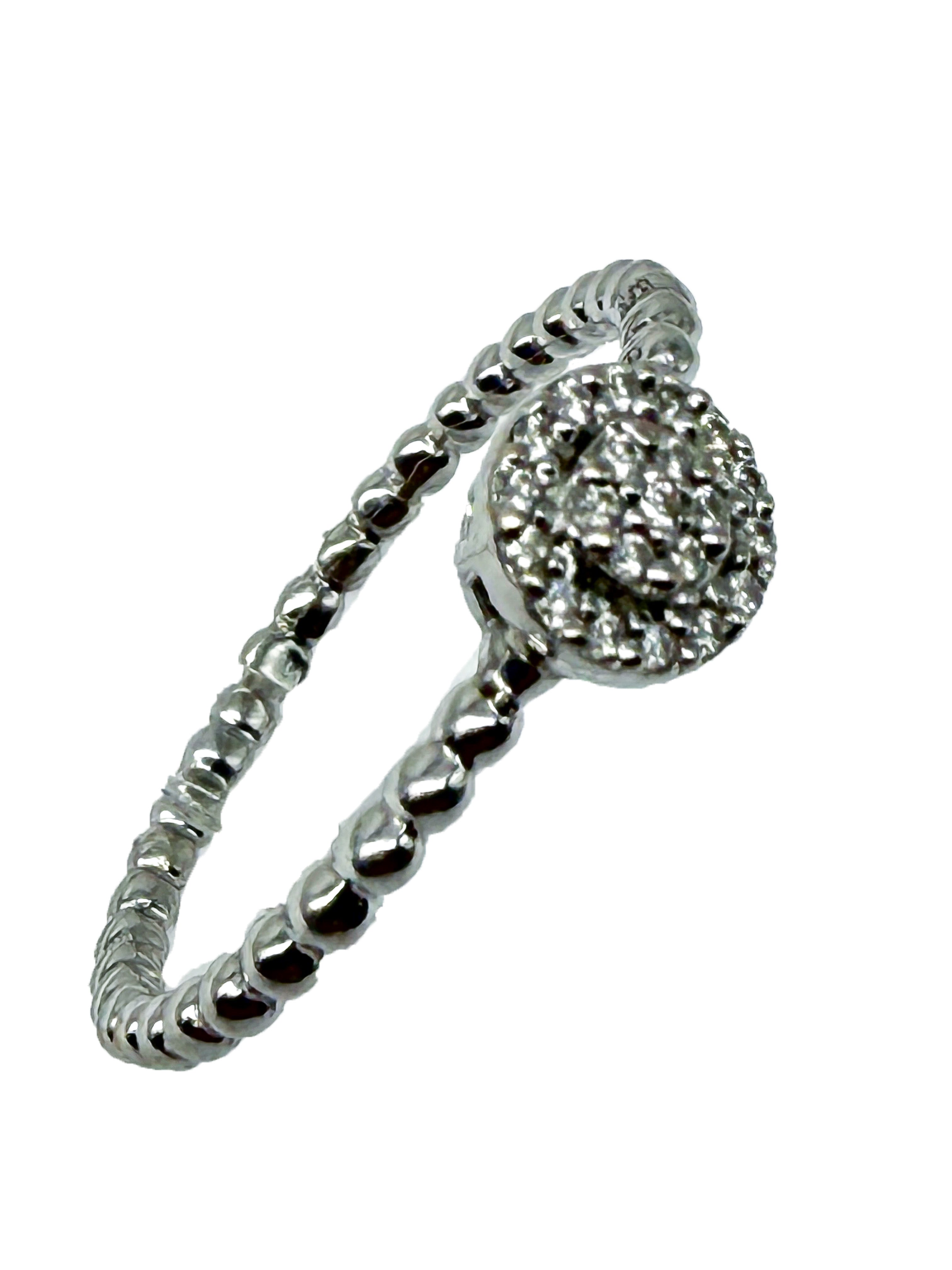 750er Weißgold Ring mit Diamanten