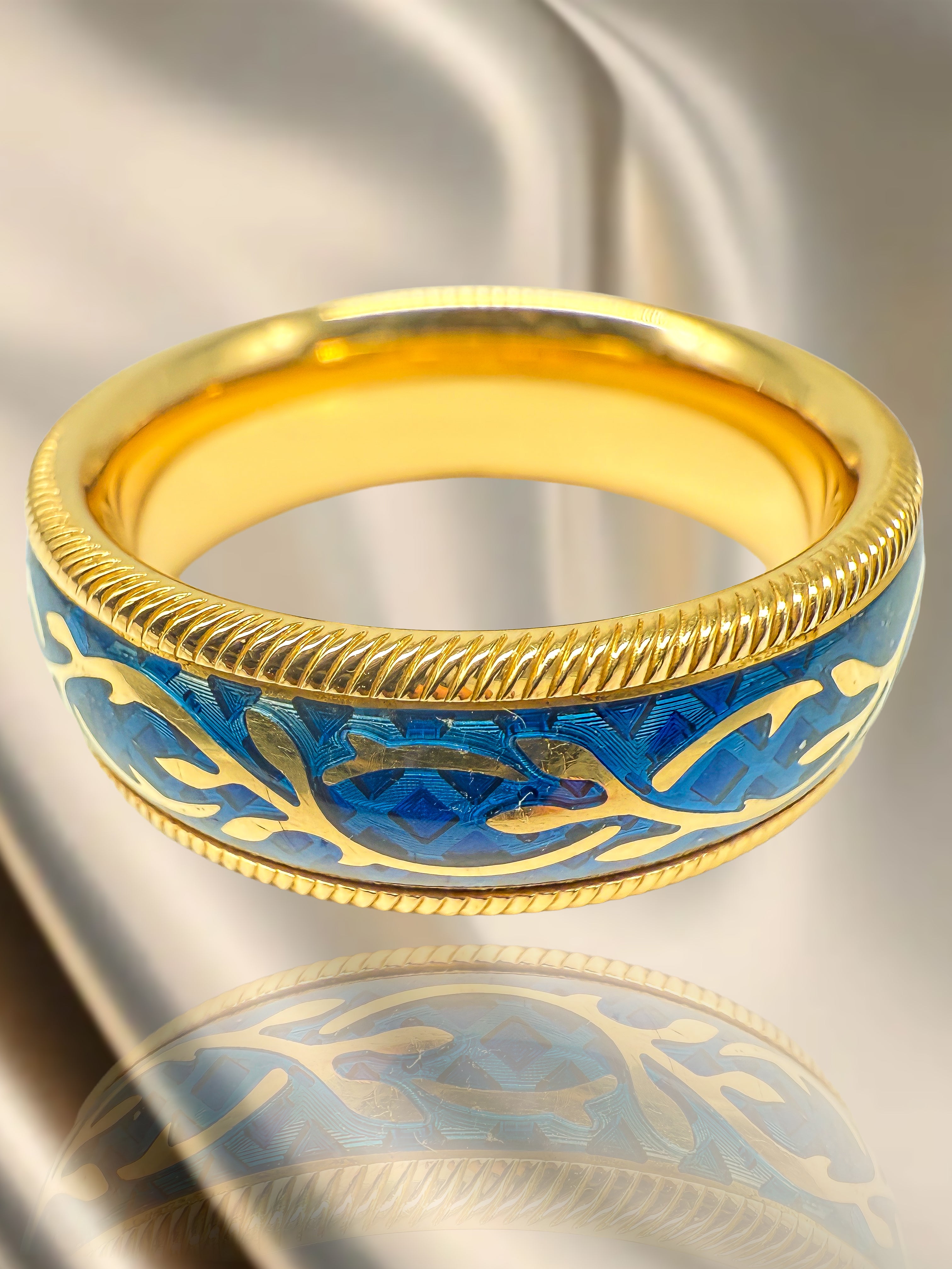Wellendorff Ring 750er Gelbgold mit Diamanten kaltemaille