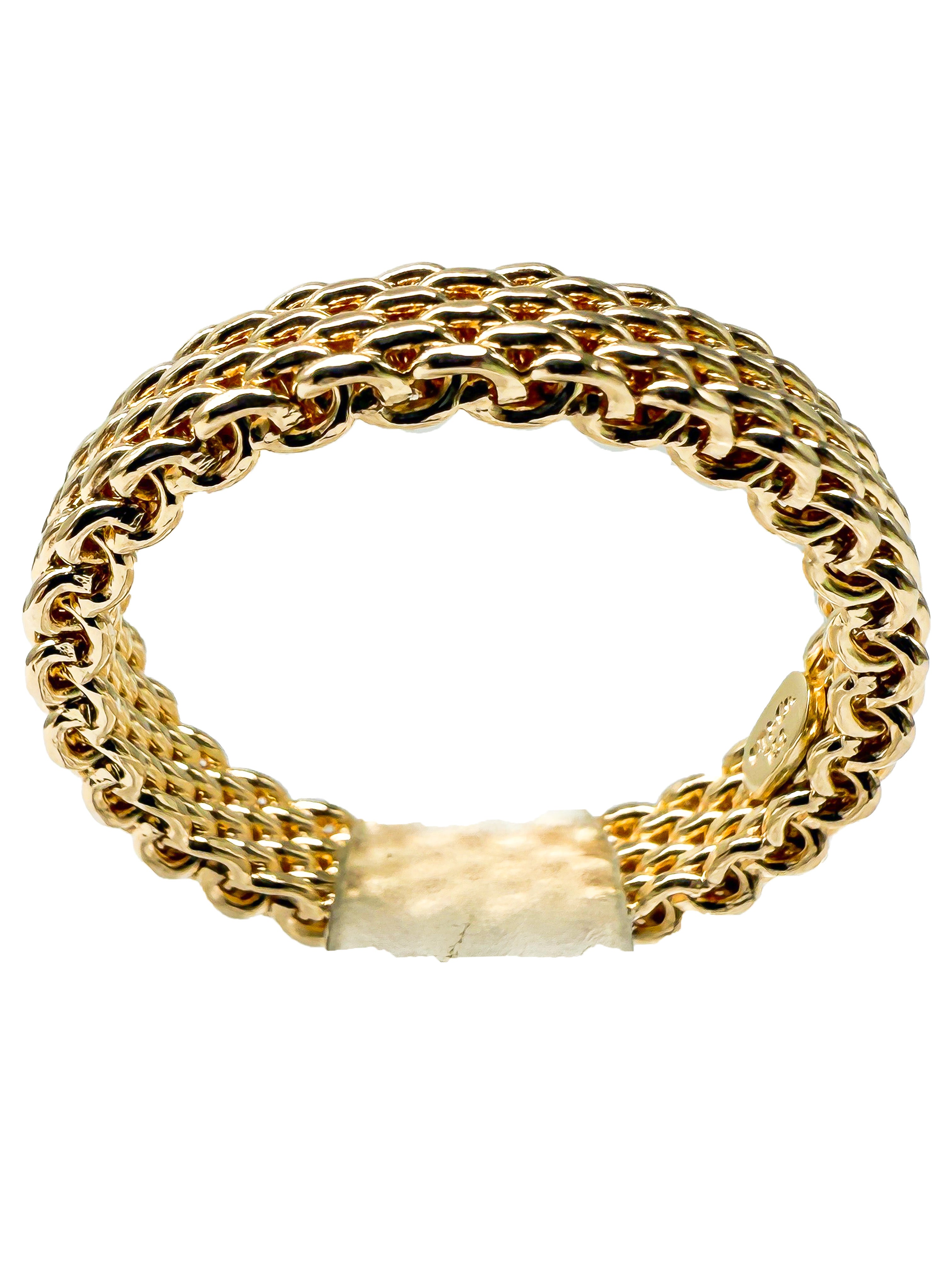 Tiffany & Co Somerset 18K Gelbgold schmaler Mesh Ring