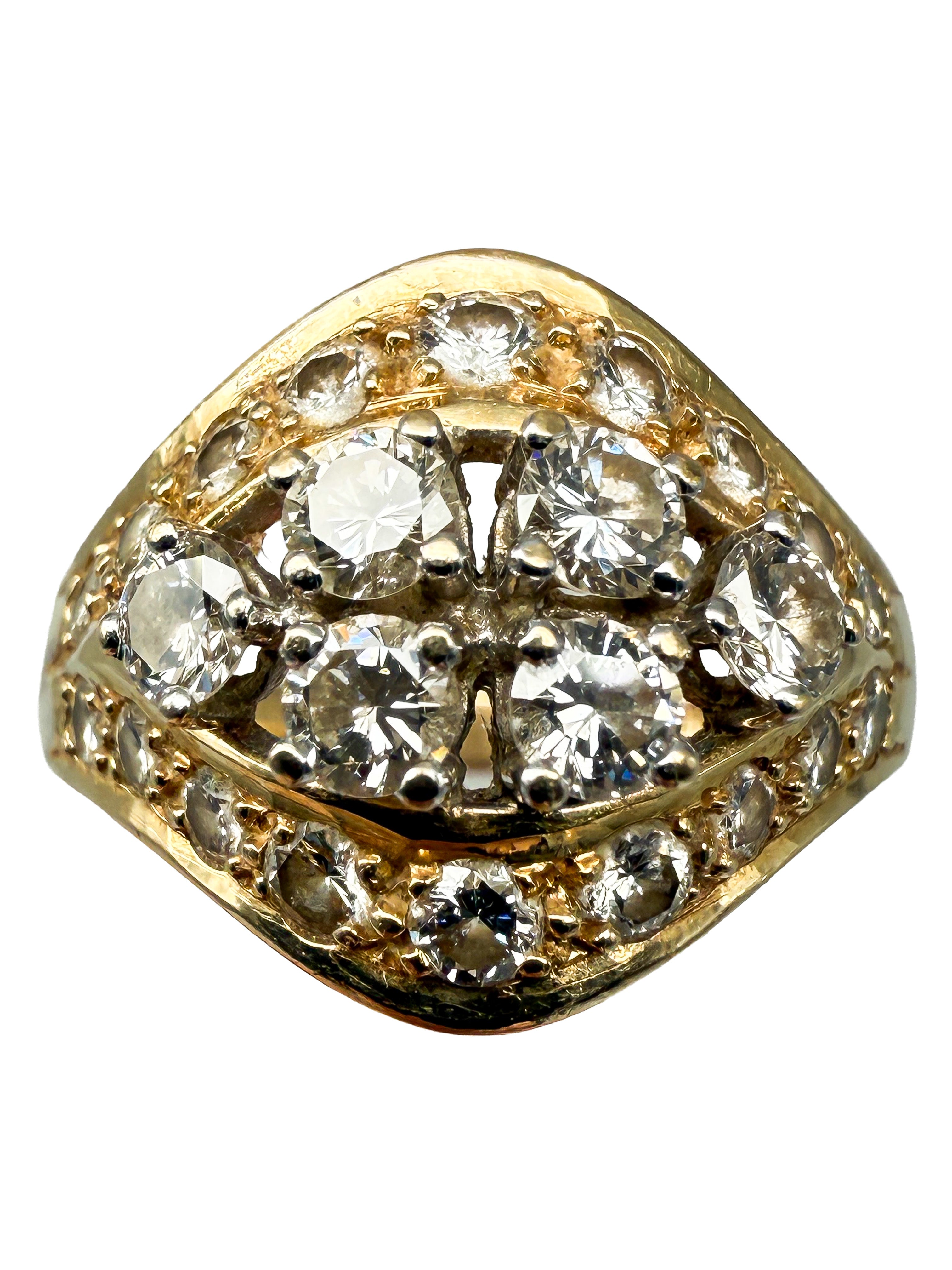 Ring 585er Gelbgold mit Diamanten