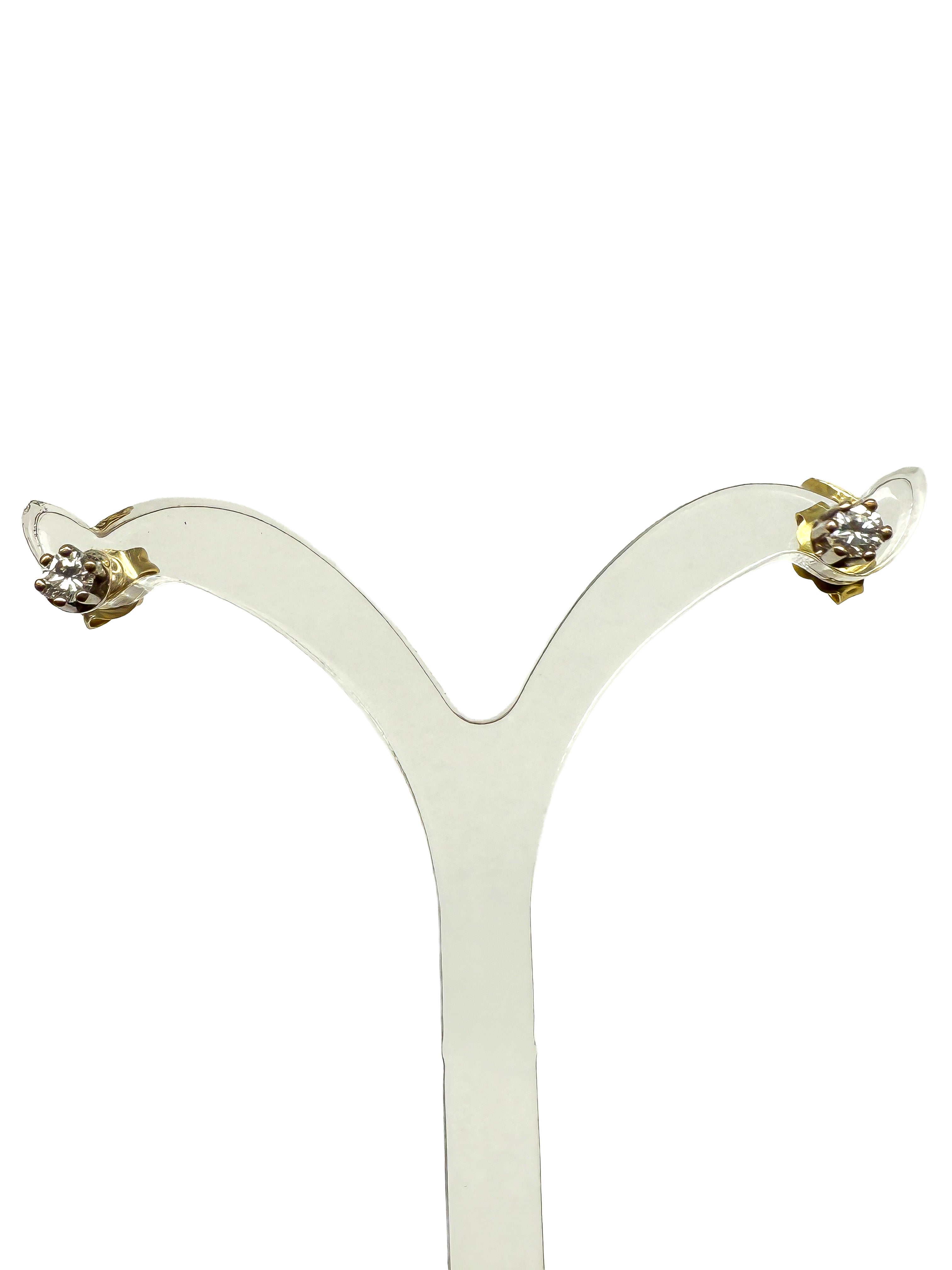 585er Weißgold Ohrringe mit Diamanten