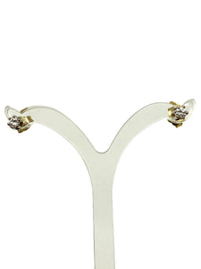 585er Weißgold Ohrringe mit Diamanten