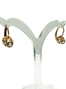 Gelbgold Ohrringe 750er mit Diamanten
