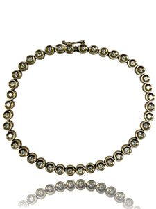 750er Gelbgold; Armband mit Diamanten