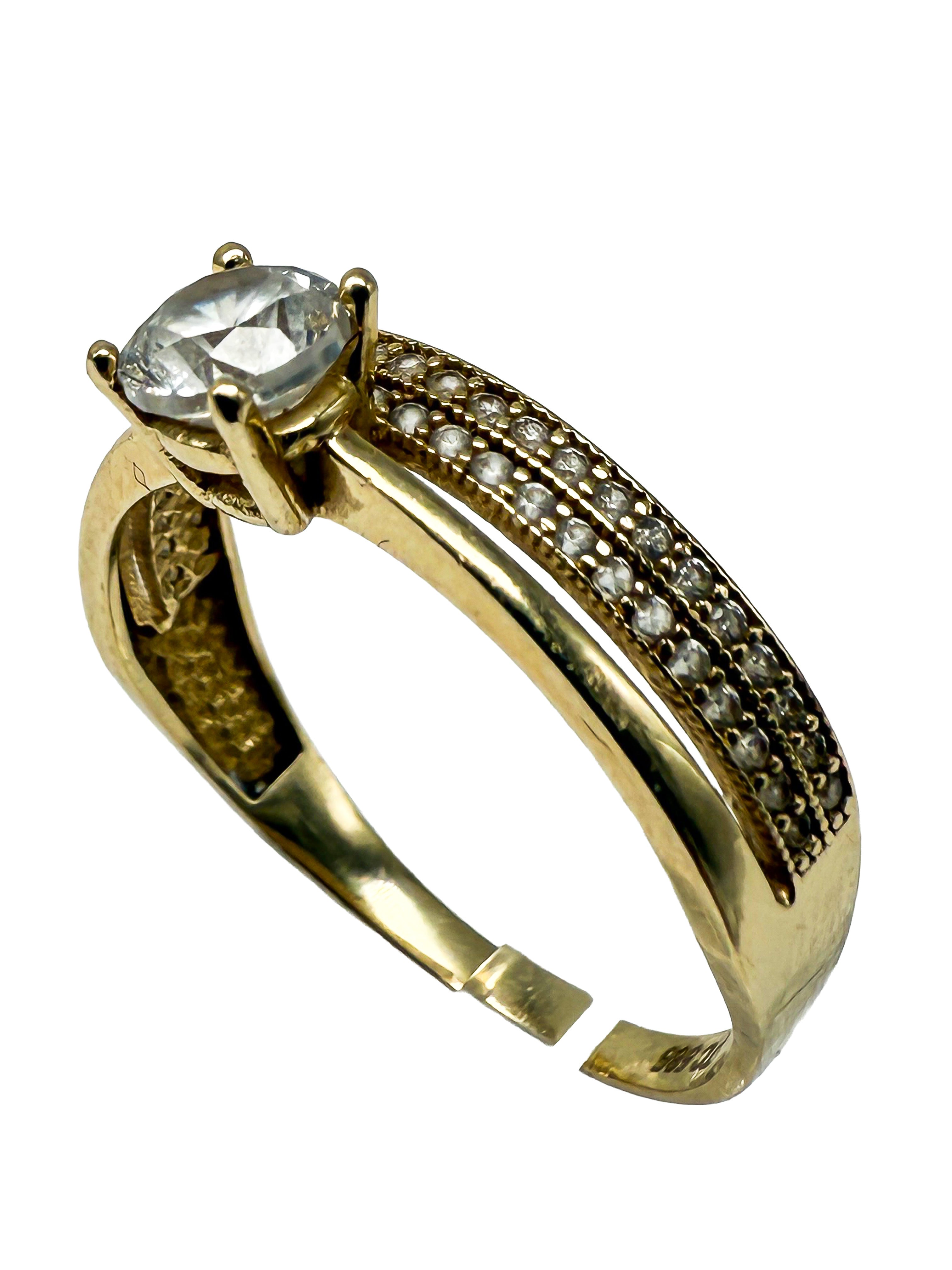 Ring Gelbgold mit Diamanten aus 585er