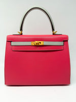 Laden Sie das Bild in den Galerie-Viewer, Hermes Handtasche Sac Kelly II Sellier 25, Rosa
