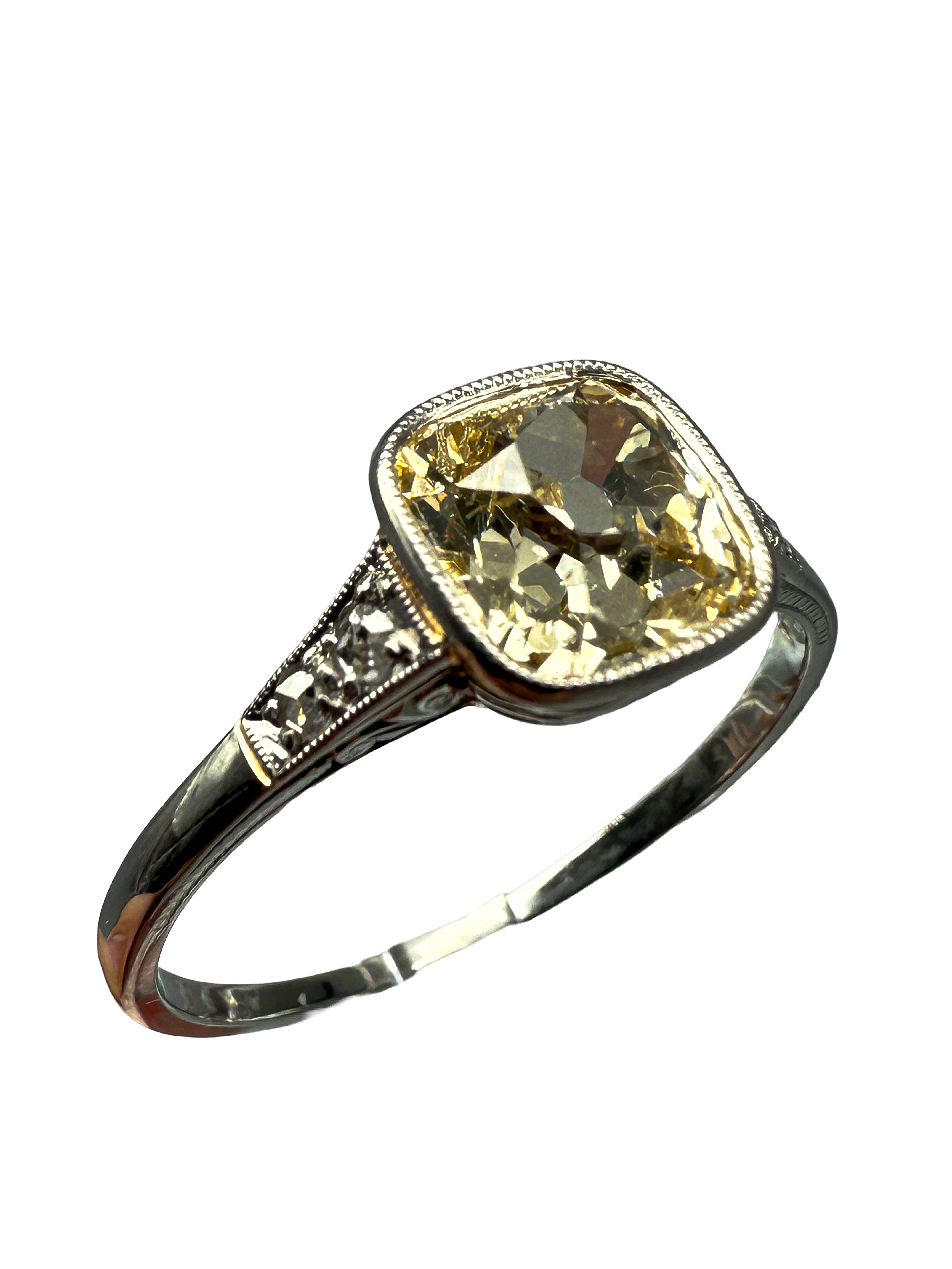 Ring 750er Weißgold mit Diamanten und Zertifikat