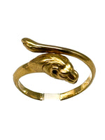Laden Sie das Bild in den Galerie-Viewer, 18K Gelbgold Ring mit Löwenkopf
