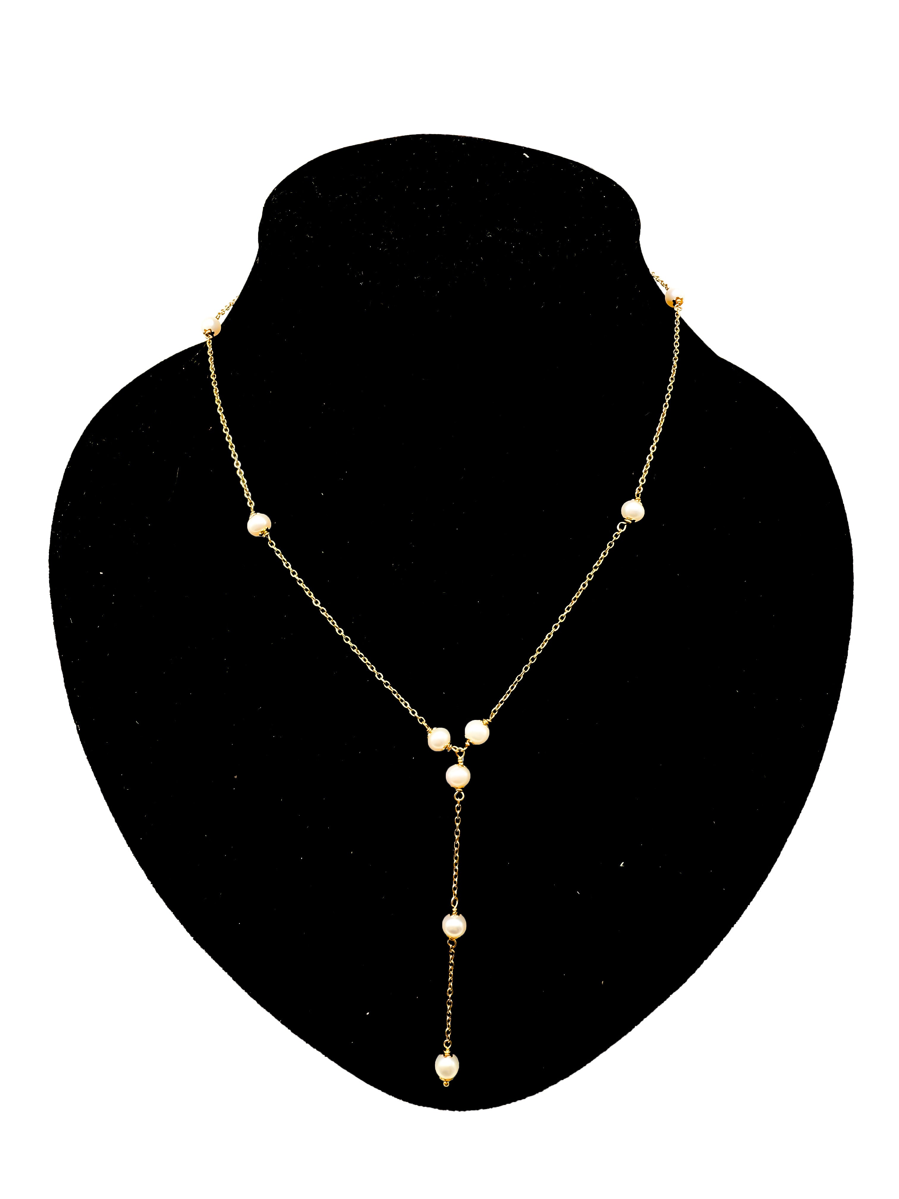 Gold Halskette mit Perlen 750er