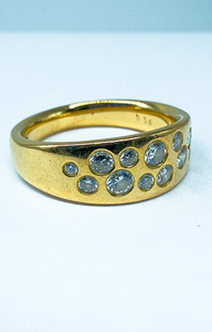 Ring 750er Gelbgold mit Diamanten