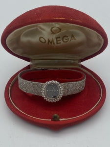 Omega De Ville 24 Diamanten 18 Karat Weißgold Damenuhr