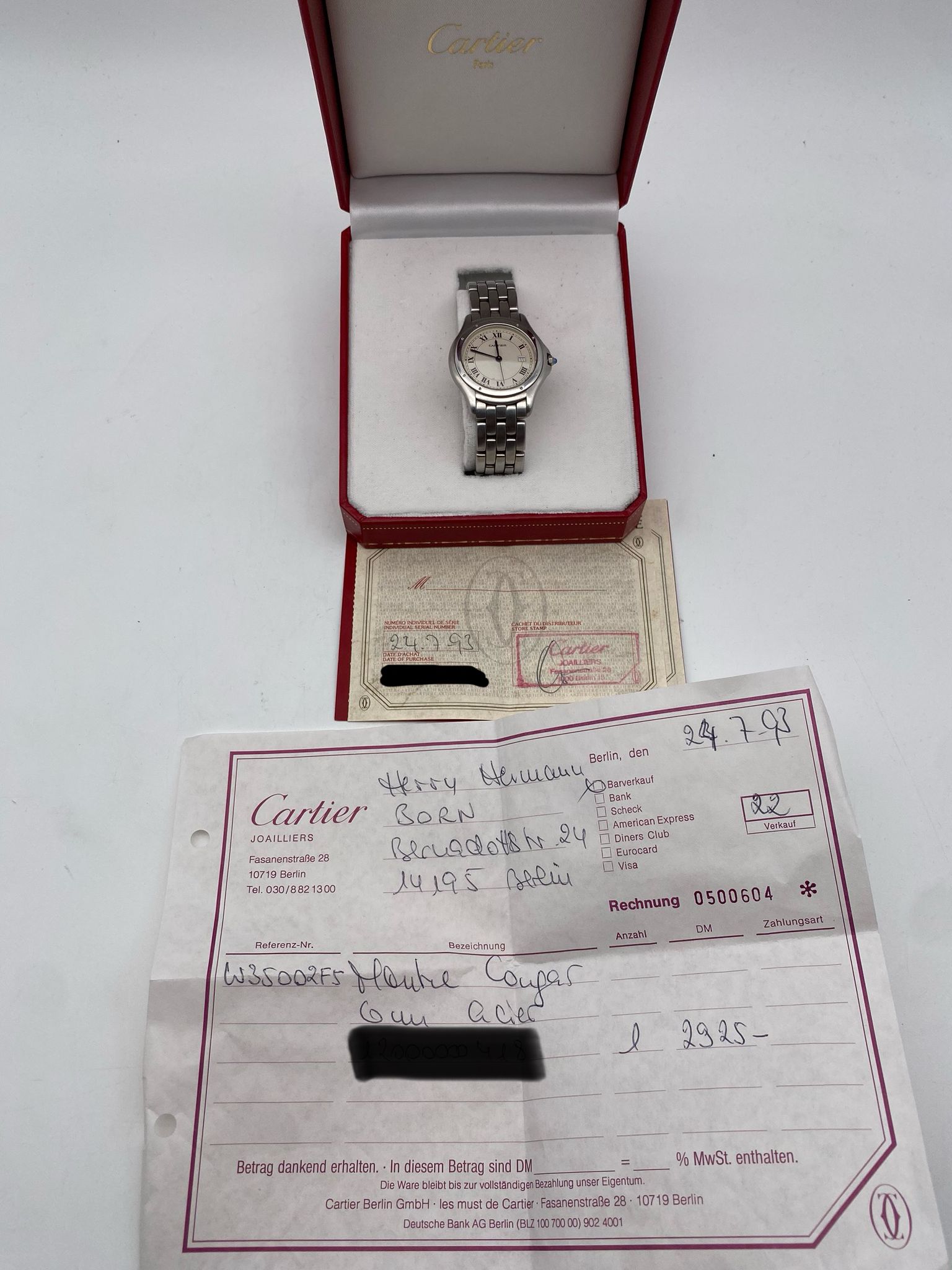 CARTIER PANTHERE Cougar Armbanduhr W35002F5