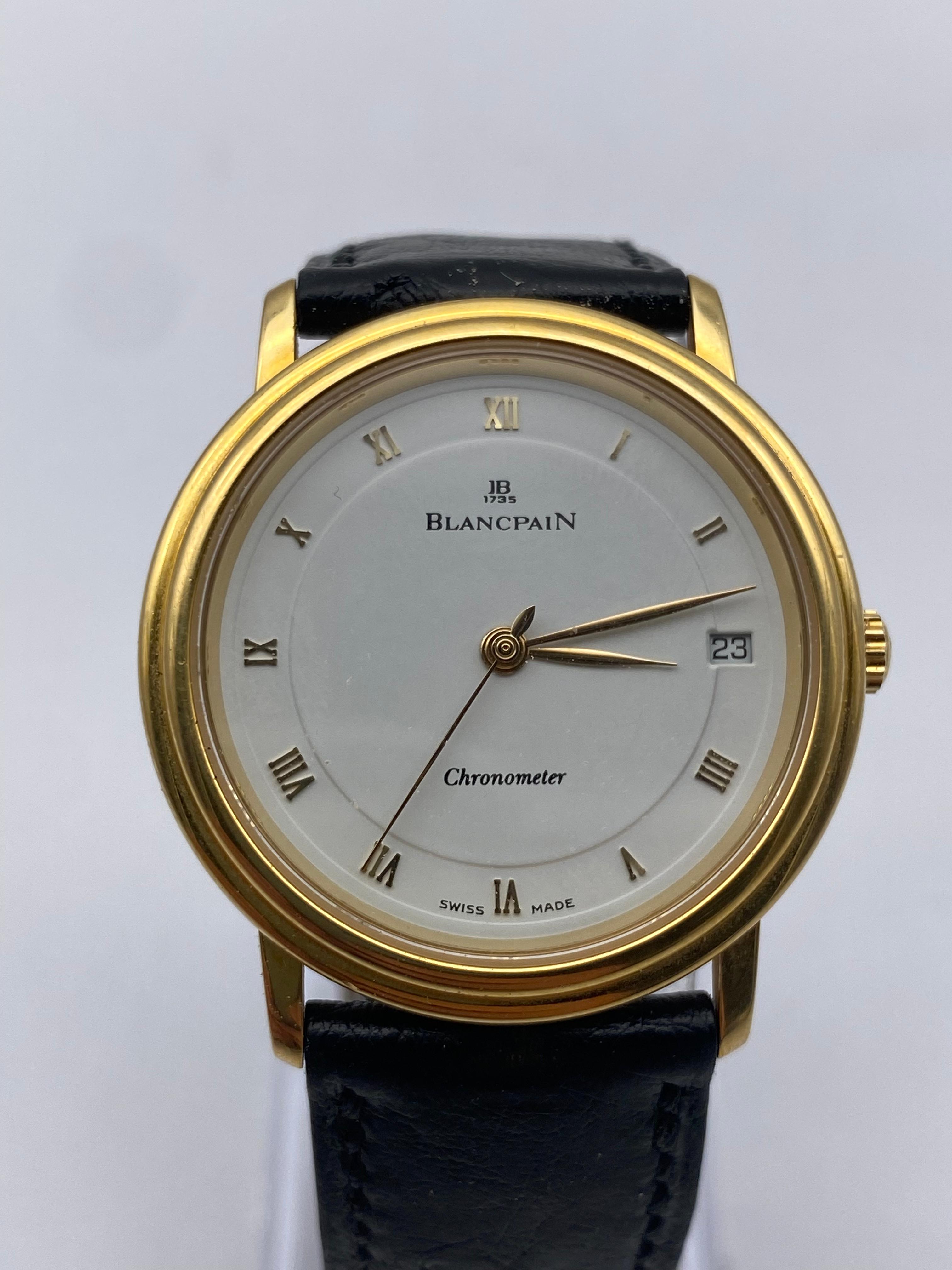 BLANCPAIN Villeret Ultraflach; Chronometer Gold 750; 1195-1418C-55