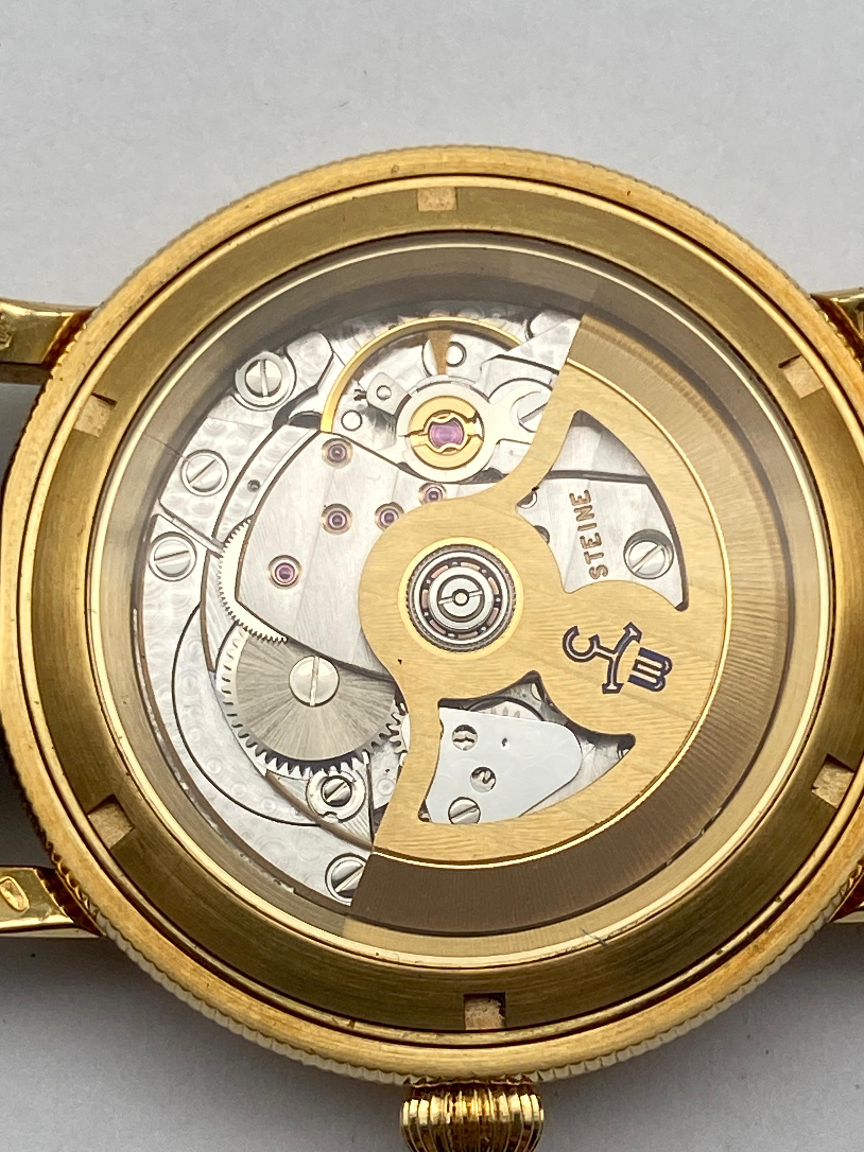 Original Wempe Chronometer Werke Herren Uhr in 750 Gelbgold