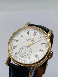 Original Wempe Chronometer Werke Herren Uhr in 750 Gelbgold