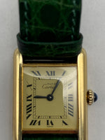 Laden Sie das Bild in den Galerie-Viewer, Cartier Tank Vermeil, Silber 925er, vergoldet, Quarz, 590005
