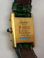 Laden Sie das Bild in den Galerie-Viewer, Cartier Tank Vermeil, Silber 925er, vergoldet, Quarz, 590005
