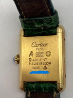 Laden Sie das Bild in den Galerie-Viewer, Cartier Tank Vermeil, Silber 925er, vergoldet, Quarz, 590005
