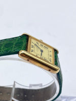 Laden Sie das Bild in den Galerie-Viewer, Cartier Tank Vermeil, Silber 925er, vergoldet, Quarz, 590005
