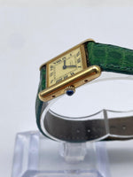 Laden Sie das Bild in den Galerie-Viewer, Cartier Tank Vermeil, Silber 925er, vergoldet, Quarz, 590005
