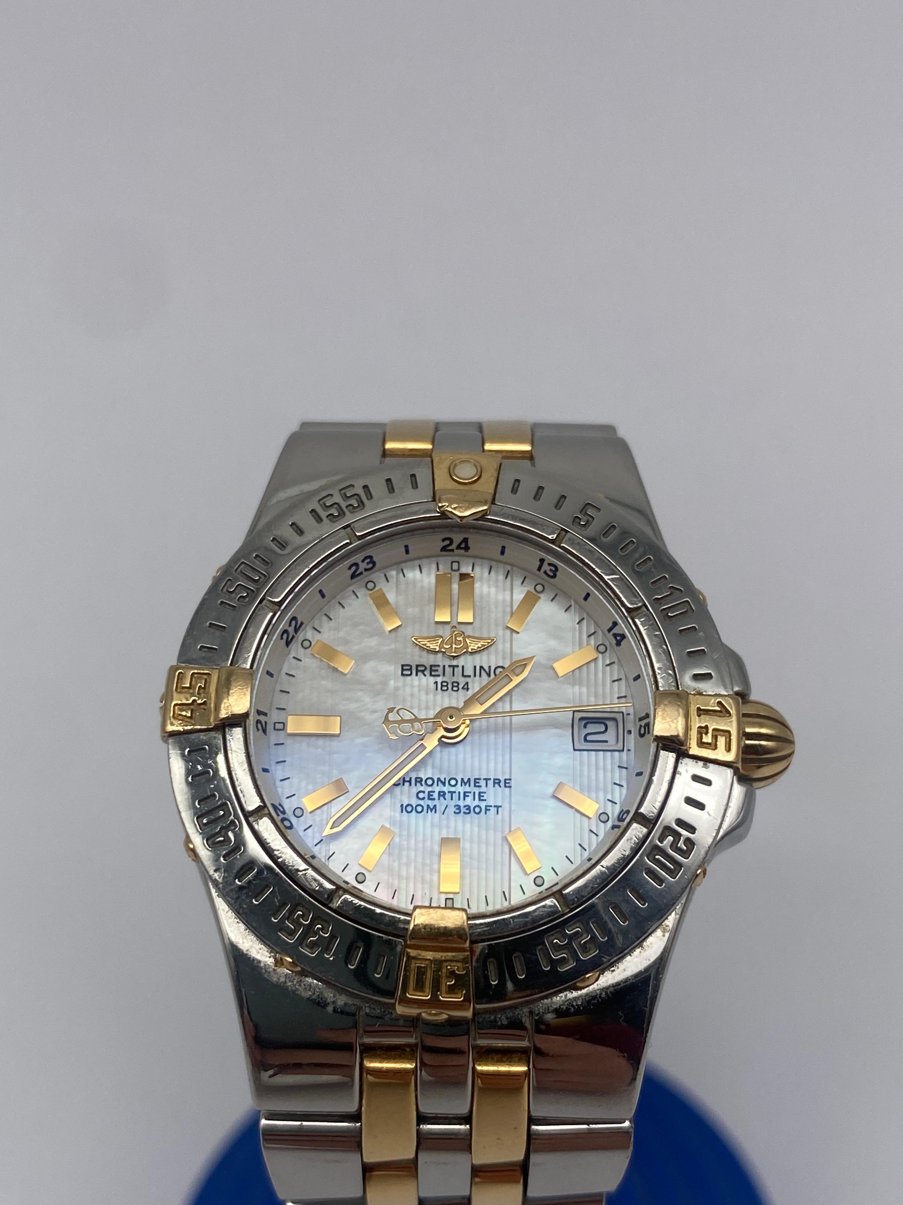 Breitling Starliner Stahl / Gold Quarz MOP Damenuhr Ref. B71340