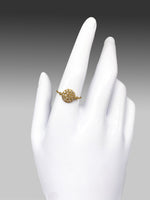 Laden Sie das Bild in den Galerie-Viewer, Kettenring mit Diamanten, 750er Gelbgold
