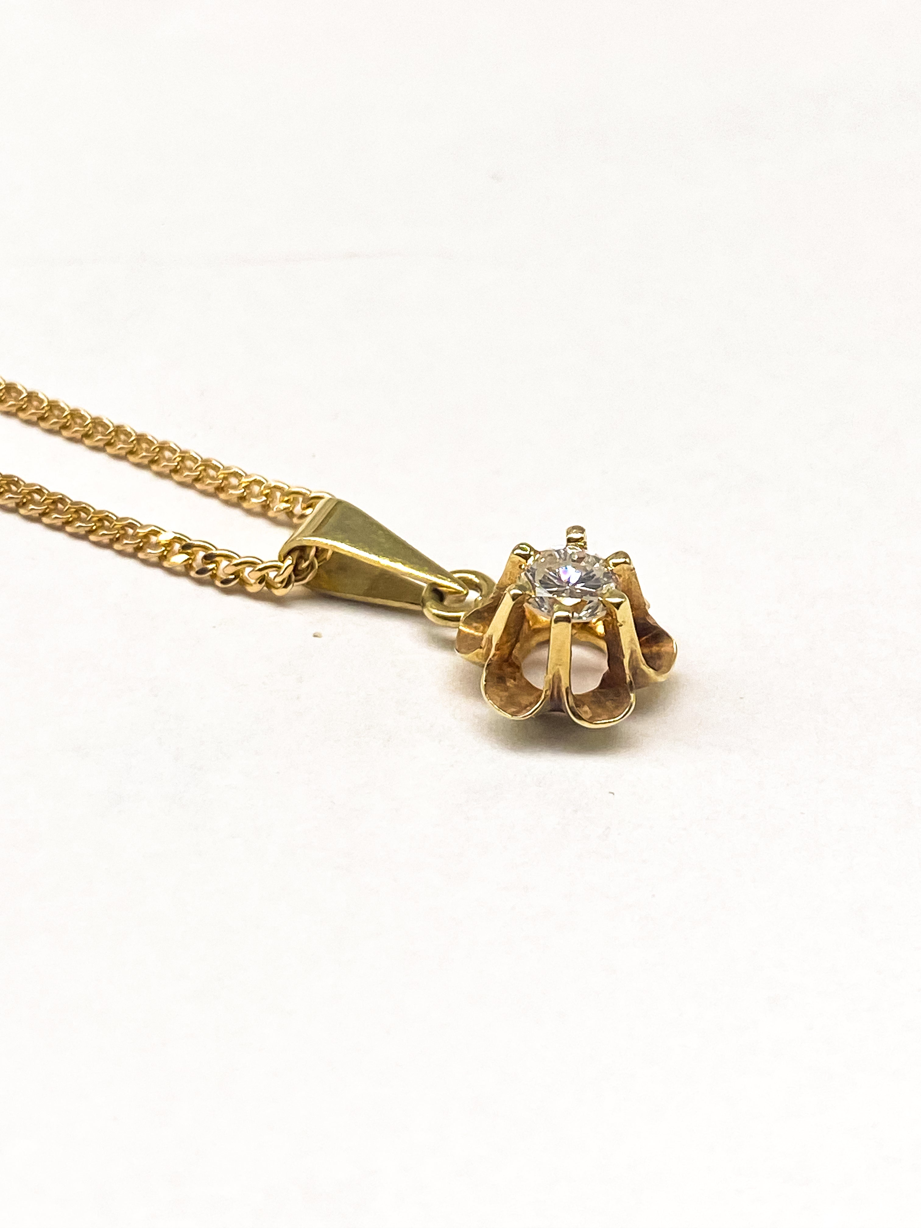 Anhänger mit Gelbgold, 585er mit Diamanten ca. 0,2ct Diamanten