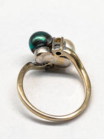 Laden Sie das Bild in den Galerie-Viewer, Ring 750er Weißgold mit Tahiti und Akoya-Perlen und Diamanten
