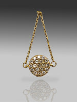 Laden Sie das Bild in den Galerie-Viewer, Kettenring mit Diamanten, 750er Gelbgold
