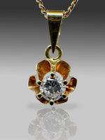 Laden Sie das Bild in den Galerie-Viewer, Anhänger mit Gelbgold, 585er mit Diamanten ca. 0,2ct Diamanten

