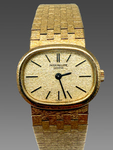 PATEK PHILIPPE Ellipse 18k Gelbgold Damen Armbanduhr 3373/1