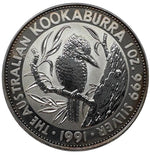 Laden Sie das Bild in den Galerie-Viewer, Australien 5 Dollar 1991 – Kookaburra Silbermünze 1 oz
