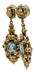 Laden Sie das Bild in den Galerie-Viewer, Gold 585 Ohrstecker mit Aquamarin
