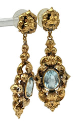 Laden Sie das Bild in den Galerie-Viewer, Gold 585 Ohrstecker mit Aquamarin
