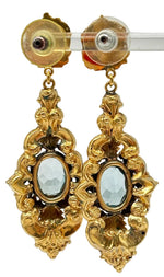 Laden Sie das Bild in den Galerie-Viewer, Gold 585 Ohrstecker mit Aquamarin
