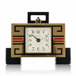 Laden Sie das Bild in den Galerie-Viewer, Cartier Tischuhr mit Wecker im Art-Deco Stil 10x9x3.2 cm
