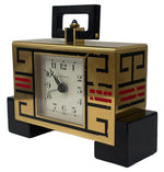 Laden Sie das Bild in den Galerie-Viewer, Cartier Tischuhr mit Wecker im Art-Deco Stil 10x9x3.2 cm
