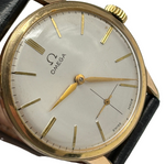 Laden Sie das Bild in den Galerie-Viewer, Vintage Omega Armbanduhr mit Lederarmband Gold
