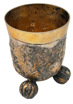 Laden Sie das Bild in den Galerie-Viewer, Antiker Barock Kugelfußbecher Silber 185.7 g
