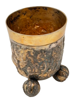 Laden Sie das Bild in den Galerie-Viewer, Antiker Barock Kugelfußbecher Silber 185.7 g
