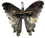 Laden Sie das Bild in den Galerie-Viewer, Silber 925 Brosche Schmetterling mit Türkis 4.6 g
