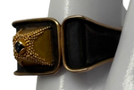 Laden Sie das Bild in den Galerie-Viewer, Silber 925 Ring mit Goldenen Details &amp; Onyx 7.8 g
