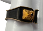 Laden Sie das Bild in den Galerie-Viewer, Silber 925 Ring mit Goldenen Details &amp; Onyx 7.8 g
