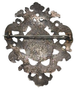 Laden Sie das Bild in den Galerie-Viewer, Antike Silber Brosche Putto Barock 1823 25.6 g

