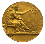 Laden Sie das Bild in den Galerie-Viewer, Französische Gold-Medaillon Doktor Ferdinand Warbung 25.08.1958
